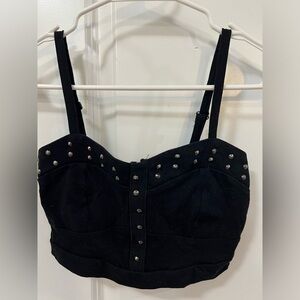 Woman’s size small studded black tank top